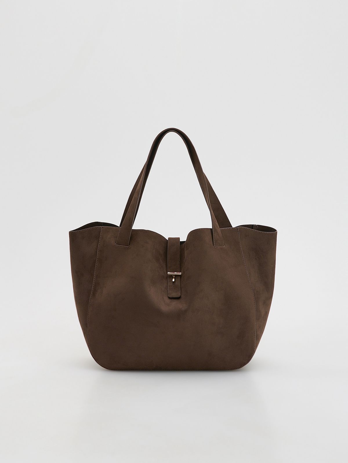 Torebka shopper z imitacji zamszu