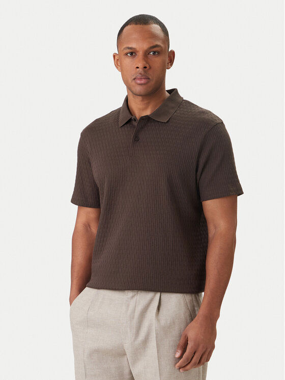 JOOP! Polo Jorge 30101934 Brązowy Slim Fit