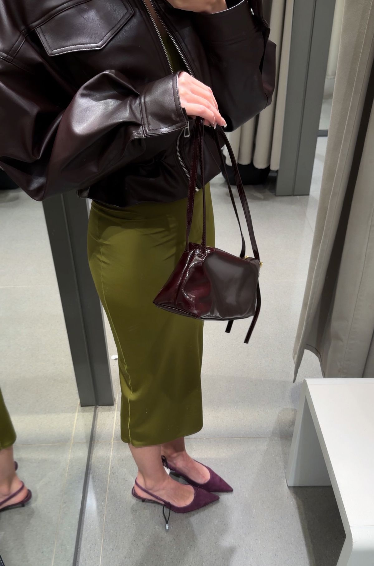Burgundy & olive fall look