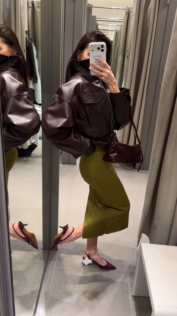 Burgundy & olive fall look